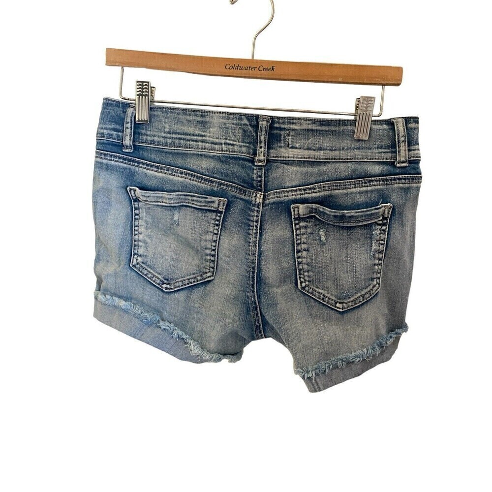 Wax Denim Destressed Jean Shorts Sz.L - Picture 2 of 5